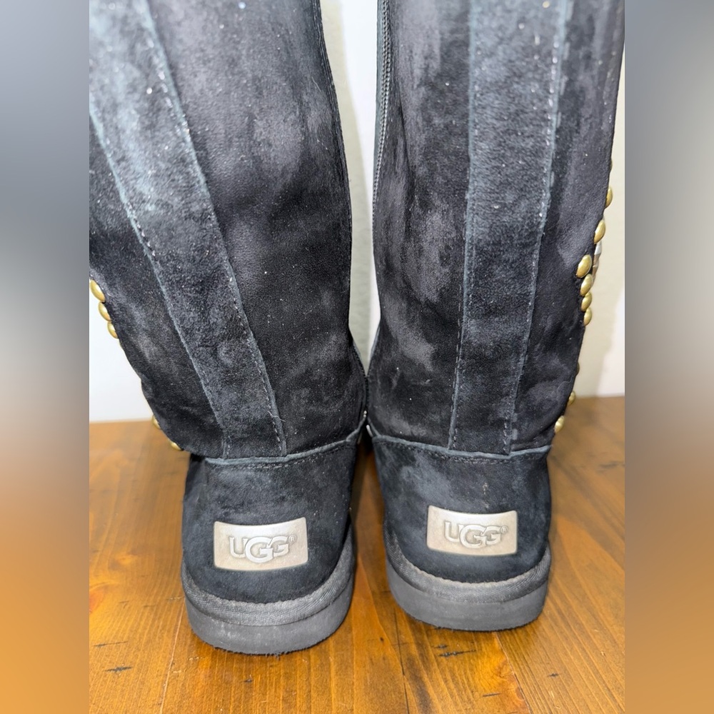 UGG Avondale Studded Black Suede Boots- Size 9 - Picture 4 of 10
